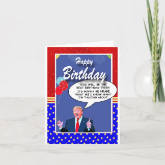 Tarjeta TRUMP divertido de CUMPLEAÑOS (PERSONALIZAR)