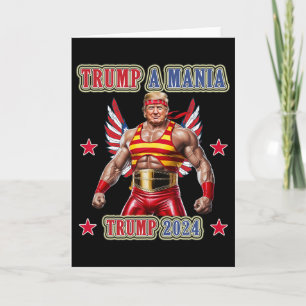 Tarjeta Trump divertido lucha libre Trumpamania Convención