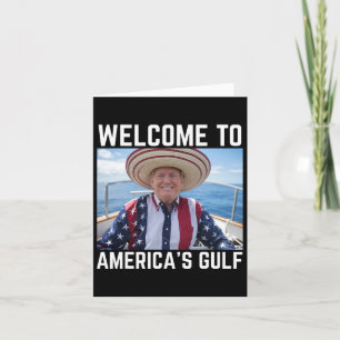 Tarjeta Trump, el presidente de Estados Unidos en el Golfo