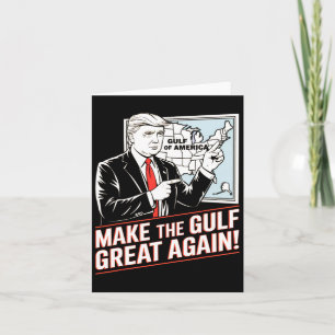 Tarjeta Trump, el presidente de Estados Unidos en el Golfo