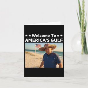 Tarjeta Trump, el presidente de Estados Unidos en el Golfo