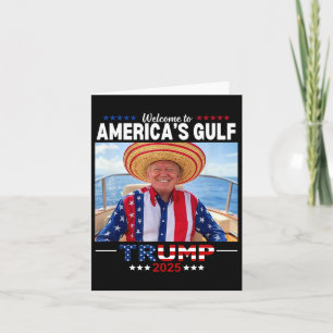 Tarjeta Trump, el presidente de Estados Unidos en el Golfo