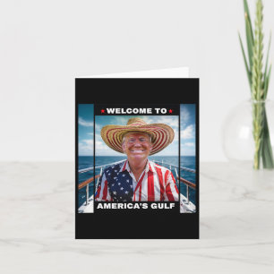 Tarjeta Trump, el presidente de Estados Unidos en el Golfo