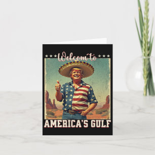 Tarjeta Trump, el presidente de Estados Unidos en el Golfo