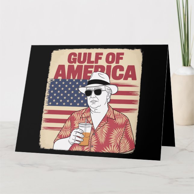 Tarjeta Trump, el presidente de Estados Unidos en el Golfo (Anverso)