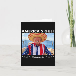 Tarjeta Trump, el presidente de Estados Unidos en el Golfo