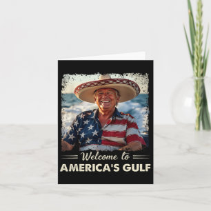 Tarjeta Trump, el presidente de Estados Unidos en el Golfo