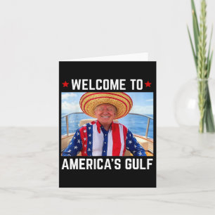 Tarjeta Trump, el presidente de Estados Unidos en el Golfo