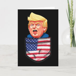 Tarjeta Trump En Bolsillo Bandera De Usa Divertido Trump 2