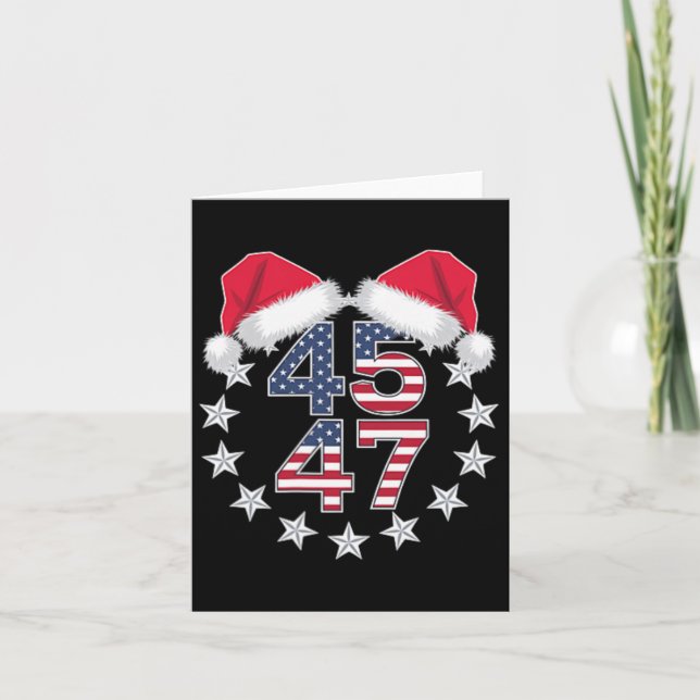 Tarjeta Trump en la parte trasera 45 47 Presidente Usa Gor (Anverso)