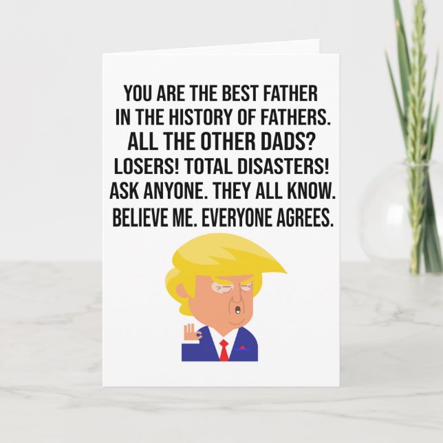 TARJETA TRUMP : ERES EL MEJOR PADRE. (Anverso)