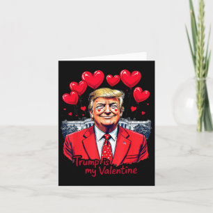 Tarjeta Trump Es Mi San Valentín Corazón Divertido Día De