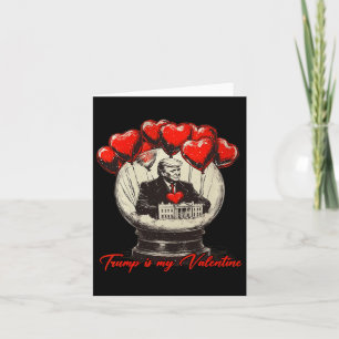 Tarjeta Trump Es Mi San Valentín Retro San Valentín Globo 