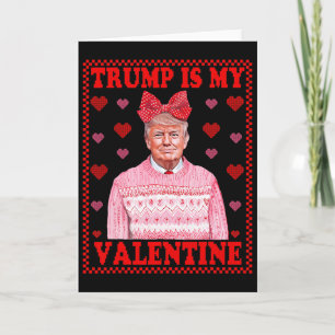 Tarjeta Trump Es Mi San Valentín Trump Chica Coquette