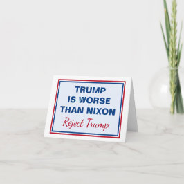 Tarjeta Trump Es Peor Que Nixon Rechazar A Trump