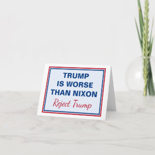 Tarjeta Trump Es Peor Que Nixon Rechazar A Trump