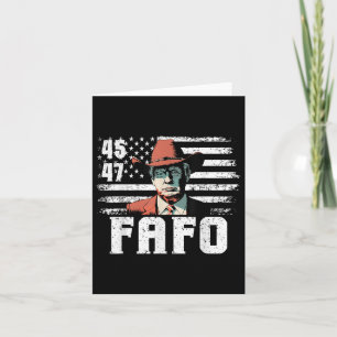 Tarjeta Trump Fafo Bandera Estadounidense Funny Con Trump 