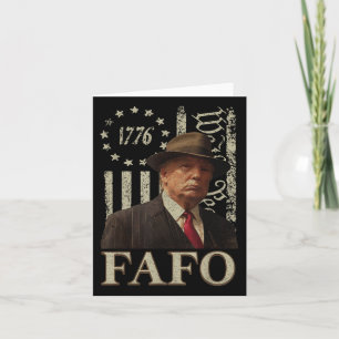 Tarjeta Trump Fafo, curioso amigo de la bandera estadounid