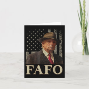 Tarjeta Trump Fafo, gracioso fanático de Trump Bandera est