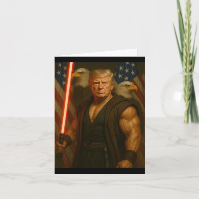 Tarjeta Trump Feliz 4 de mayo a todos los norteamericanos (Anverso)