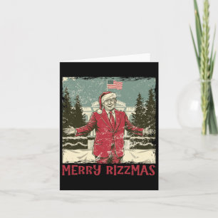 Tarjeta Trump Feliz Rizzmas Divertido Humorístico Baile de