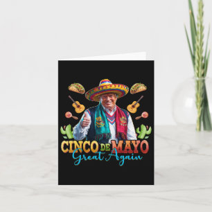Tarjeta Trump Fiesta otra vez graciosa para el Cinco De Ma