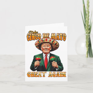 Tarjeta Trump Fiesta otra vez graciosa para el Cinco De Ma