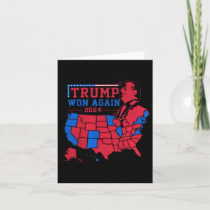 Tarjeta Trump Gana De Nuevo Mapa De Olas Rojas De Ee.Uu. E