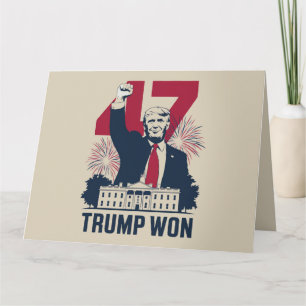 Tarjeta Trump Ganó De Nuevo Elección 2024 Presidente 47º