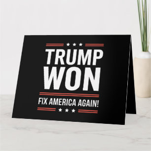 Tarjeta Trump Ganó MAGA Trump Ganador 2024 Arregla América