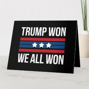 Tarjeta Trump Ganó Nosotros Todos Ganamos 2024 Bandera Est