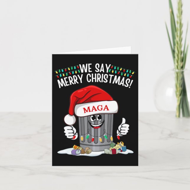 Tarjeta Trump Garge decimos Feliz Navidad Mega Sombrero (Anverso)