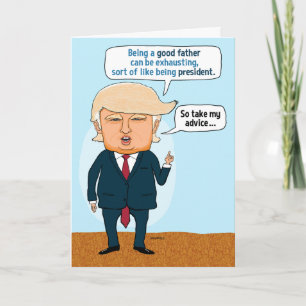 Tarjeta Trump Golfing divertido en el Día del Padre