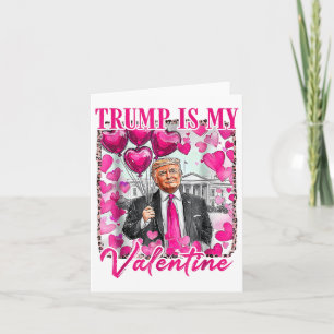 Tarjeta Trump gracioso, gracioso Día de San Valentín retro