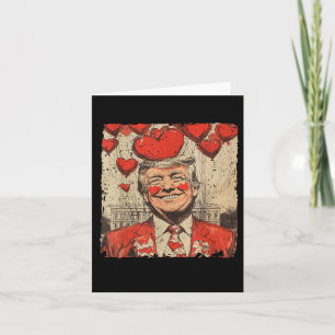 Tarjeta Trump gracioso, gracioso Día de San Valentín retro