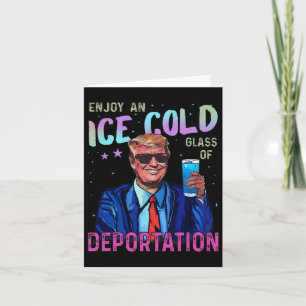 Tarjeta Trump Gracioso Hielo Disfruta De Un Helado Frío De