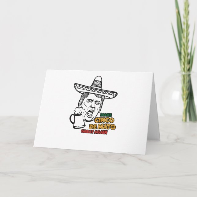 Tarjeta Trump gracioso vuelve a hacer que el cinco de mayo (Anverso)