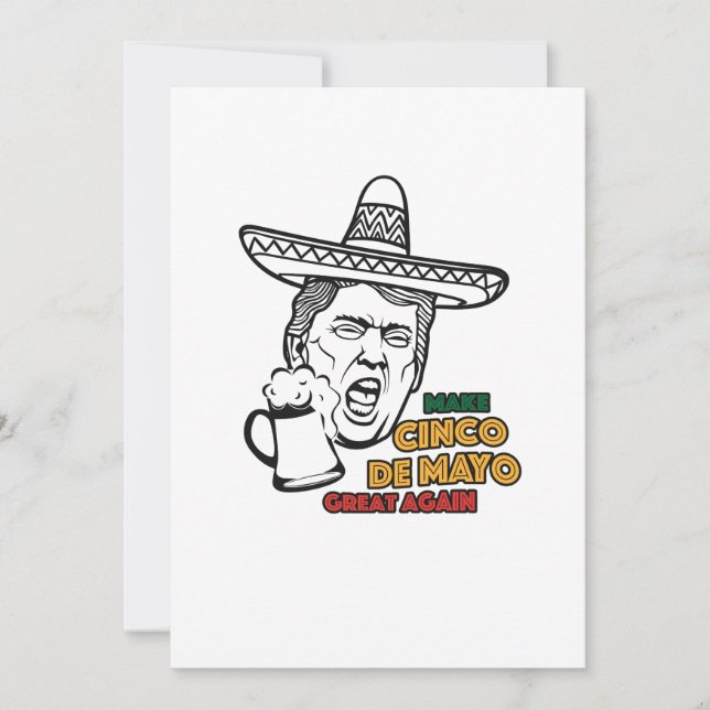 Tarjeta Trump gracioso vuelve a hacer que el cinco de mayo (Anverso)