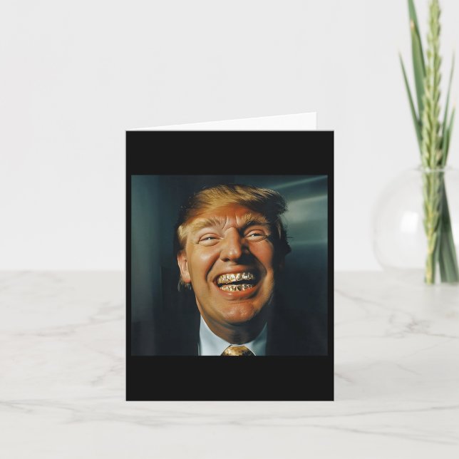 Tarjeta Trump Grillz, presidente Trump 2024 (Anverso)