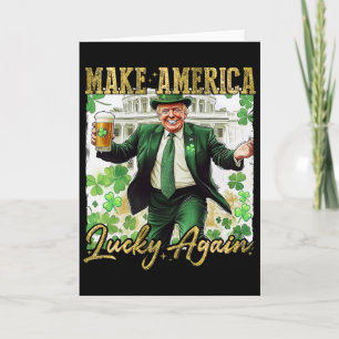 Tarjeta Trump Hacer a América Afortunada de Nuevo Día de S