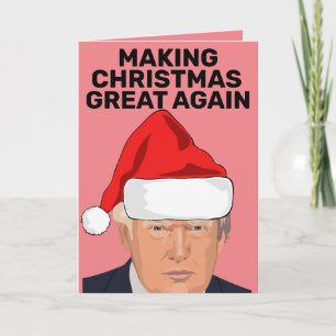 TARJETA TRUMP HACIENDO GRANDES A LOS NAVIDADES DE NUEVO TA