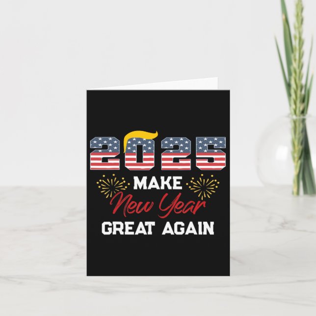 Tarjeta Trump Haga de Nuevo Año un Gran Éxito Feliz Año Nu (Anverso)