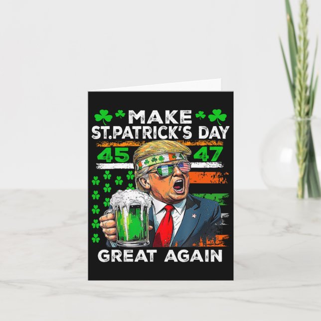 Tarjeta Trump Haga Que el Día de San Patricio Sea Genial d (Anverso)