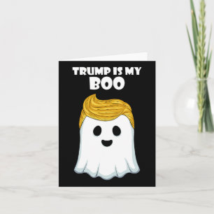 Tarjeta Trump Hair gracioso fantasma Halloween Boo