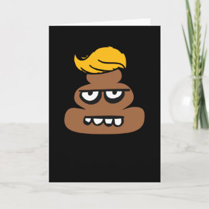 Tarjeta Trump Hair Poop Halloween Costume cutáneo hilarant