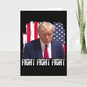 Tarjeta Trump Lucha Lucha Lucha Bandera Americana Donald T