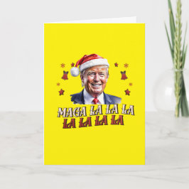 Tarjeta Trump MAGA La La La Christmas Card Patriotic