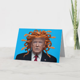 Tarjeta Trump Medusa Greeting Card