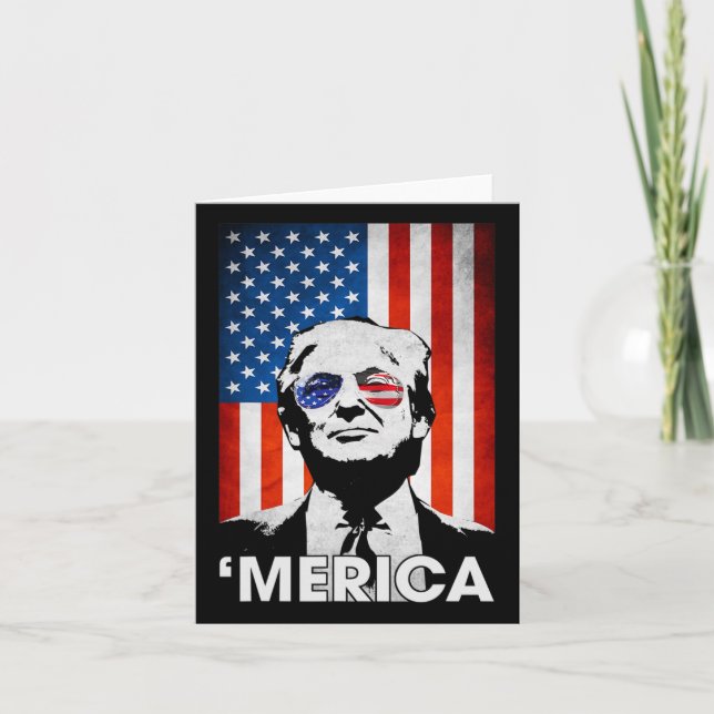 Tarjeta Trump Merica Bandera Americana 4 De Julio Murica P (Anverso)