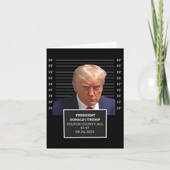 Tarjeta Trump Mug asesinó a Donald J Trump 20 (Anverso)
